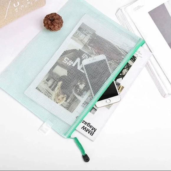 Clear Bag TSA Check School Organizer Zip Up See Through Essentials - Picture 4 of 6